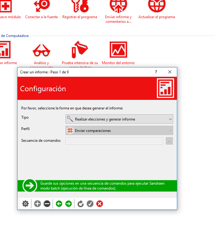 Configurar informe